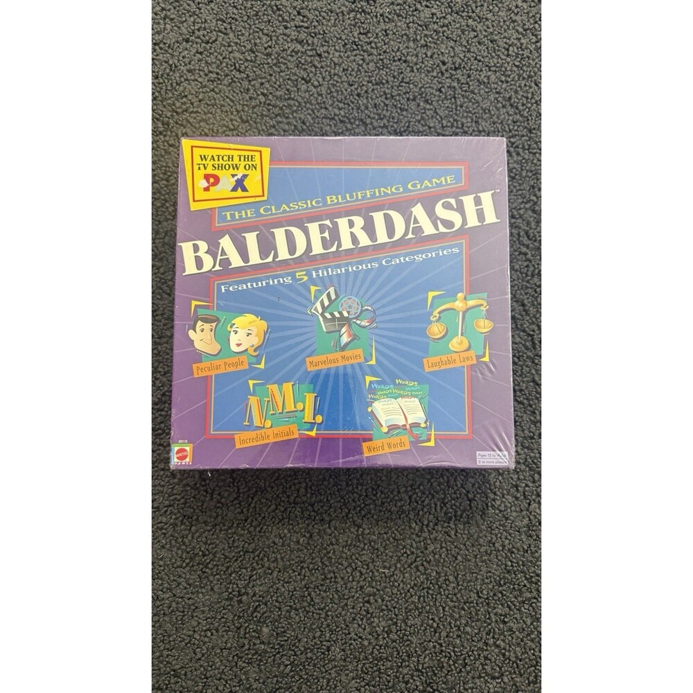 Vintage Balderdash Classic Bluffing Board Game Mattel 2003 B9176 Factory Sealed